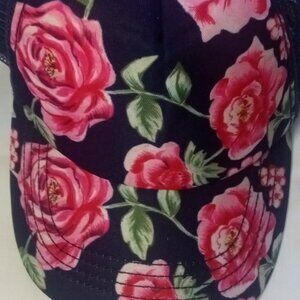 Billabong Floral Rose Snapback Mesh Back Cap Hat Adjustable One Size Baseball